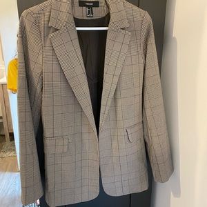 NWOT Oversized plaid blazer